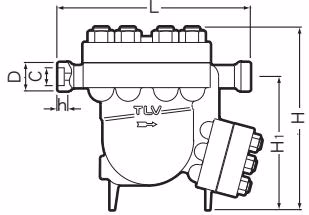 TLV JH7RH-B 承插焊尺寸