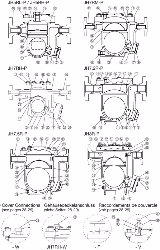 TLV JH7RH-P configuration diagram