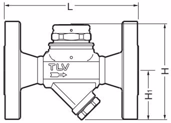 TLV P46SRM 法兰连接尺寸图