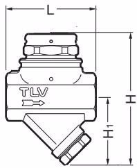 TLV P46SRM 螺纹连接尺寸图