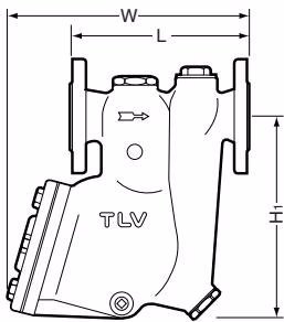 TLV SJ7FNB / SJ7FVB TLV SJ7FNB 尺寸图