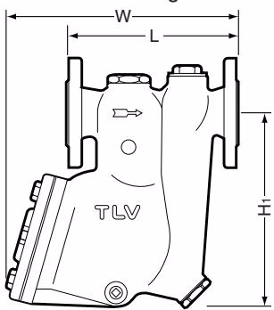 TLV SJ7FNX / SJ7FVX TLV SJ7FNX 尺寸图