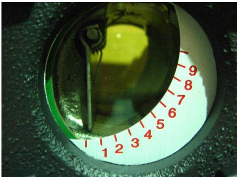 Yoshitake 150F-F flap pointer alignment at minimum scale