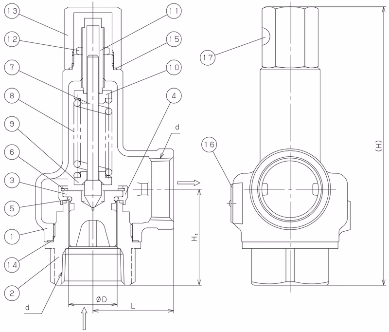 Yoshitake AL-140T-N dimensions diagram
