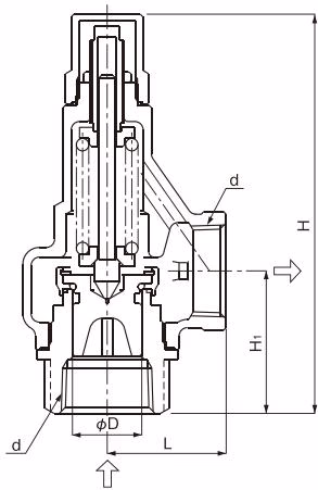 Yoshitake AL-150T-N dimensions cross section