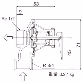 耀希达凯 (Yoshitake) AL-52F-95 泄压阀尺寸