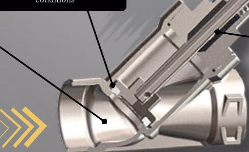 Yoshitake ASV-1000 series valve cutaway and structure