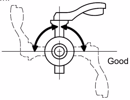 Yoshitake BFV-1S installation orientation diagram