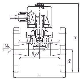Yoshitake DP-100-D flanged dimensions drawing