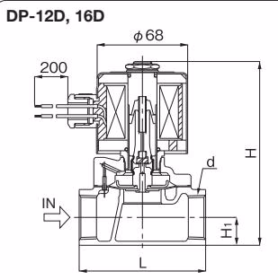 Yoshitake DP-16C dimensions drawing