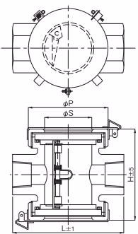 Yoshitake FS-II-P Yoshitake FS-II-P flanged type dimensions diagram