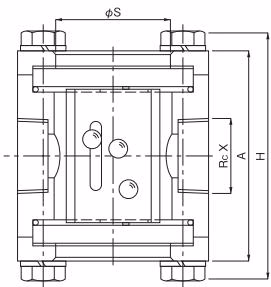Yoshitake FSJ-B dimensions diagram side view