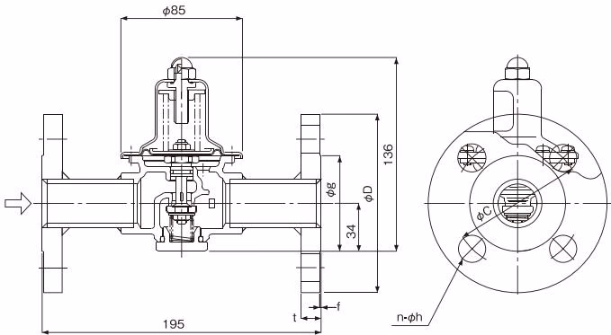 耀希达凯 Yoshitake GD-41 法兰型 GD-43 尺寸图