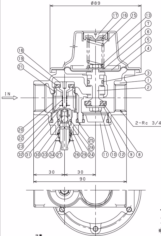 Yoshitake GD-55R-80 structural drawing 1