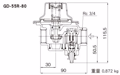 耀希达凯 Yoshitake GD-91R-80 尺寸 1