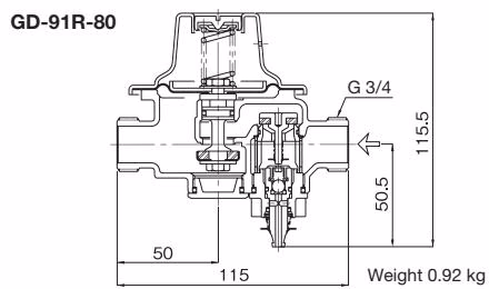 Yoshitake GD-91R-80 dimensions 3