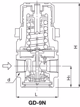 Yoshitake GD-9N dimensions diagram
