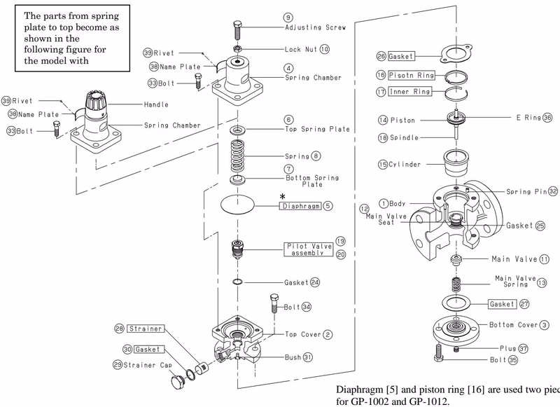 Yoshitake GP-1000SS exploded drawing