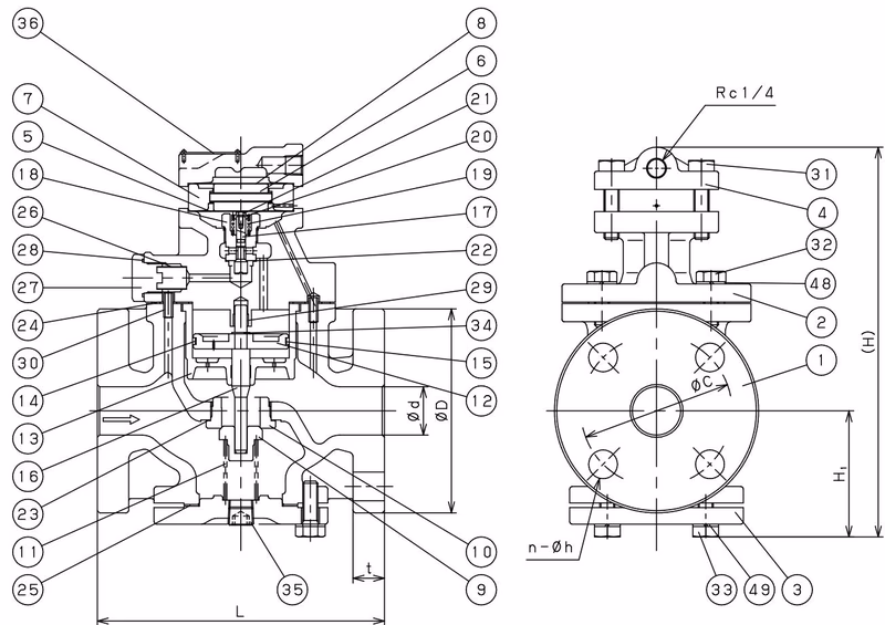 Ёситакэ (Yoshitake) GP-1200SS сборочный чертеж