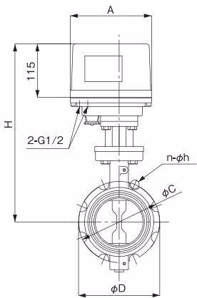 Yoshitake MD-71-N dimensions drawing
