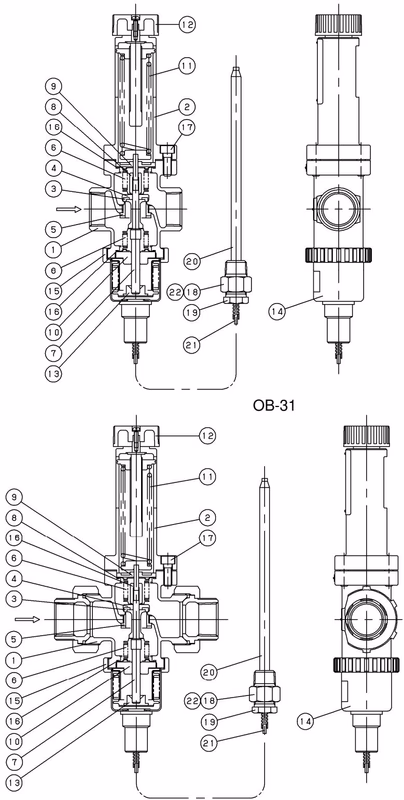 Yoshitake OB-30 Yoshitake OB-31U parts and structure