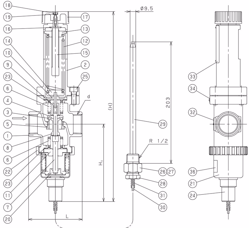 Yoshitake OB-31 technical drawing