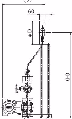 Yoshitake ODF-100 dimensions horizontal pipe 2