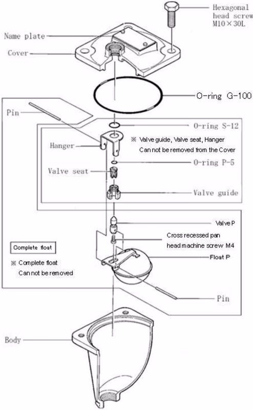 Yoshitake TA-3 exploded drawing