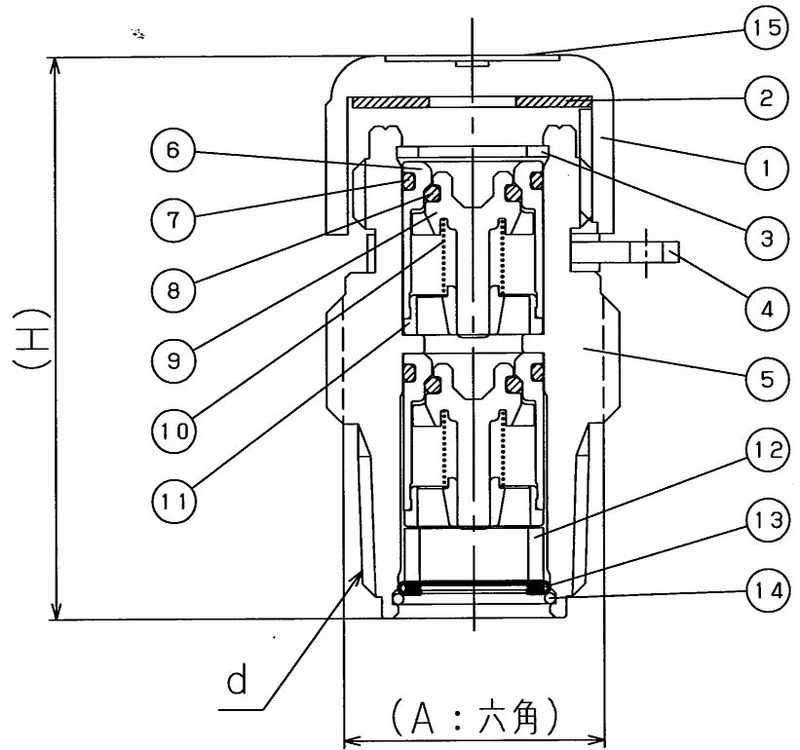 Yoshitake VB-10 dimensional drawing